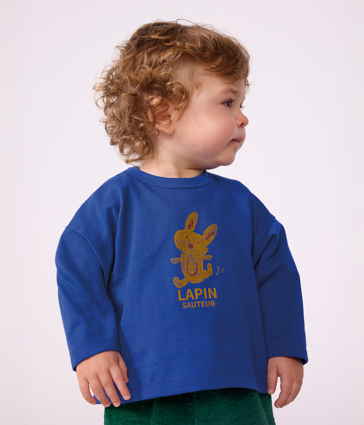 tee-shirt-bébé-en-coton-manches-longues-uni-à-motif