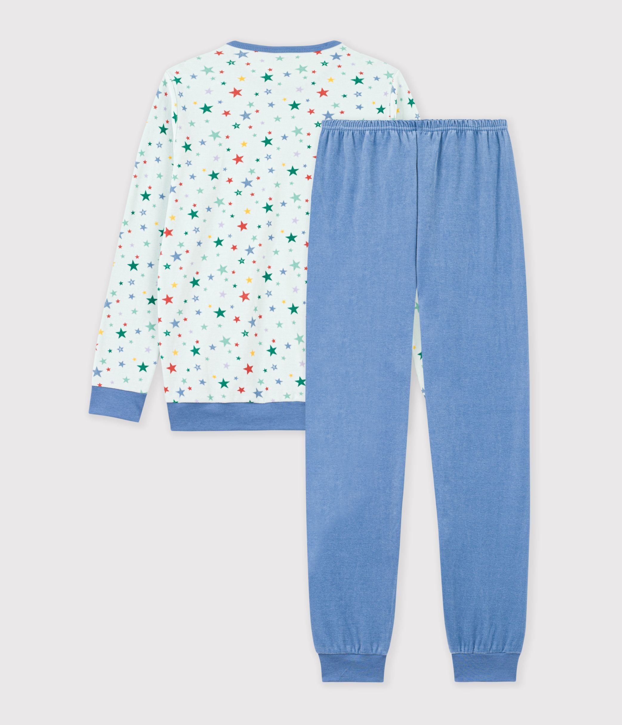 pyjama-enfant-en-velours-imprimé-étoiles