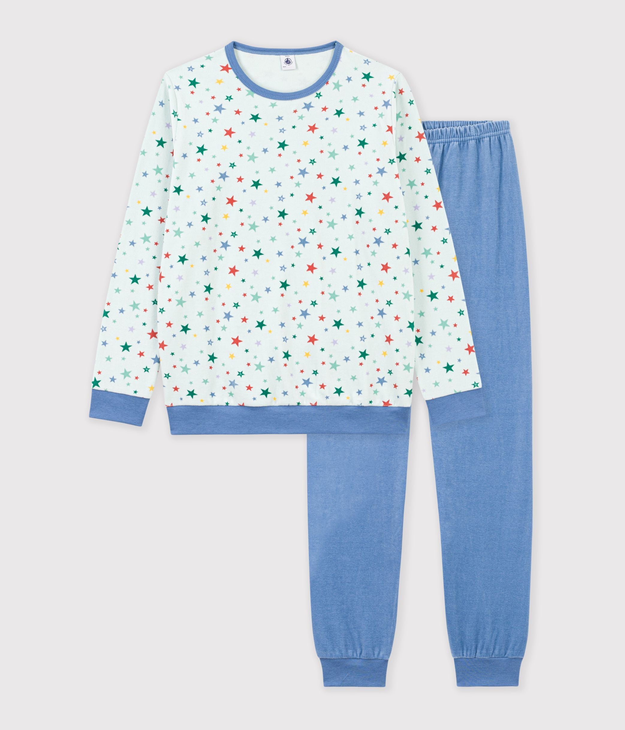 pyjama-enfant-en-velours-imprimé-étoiles