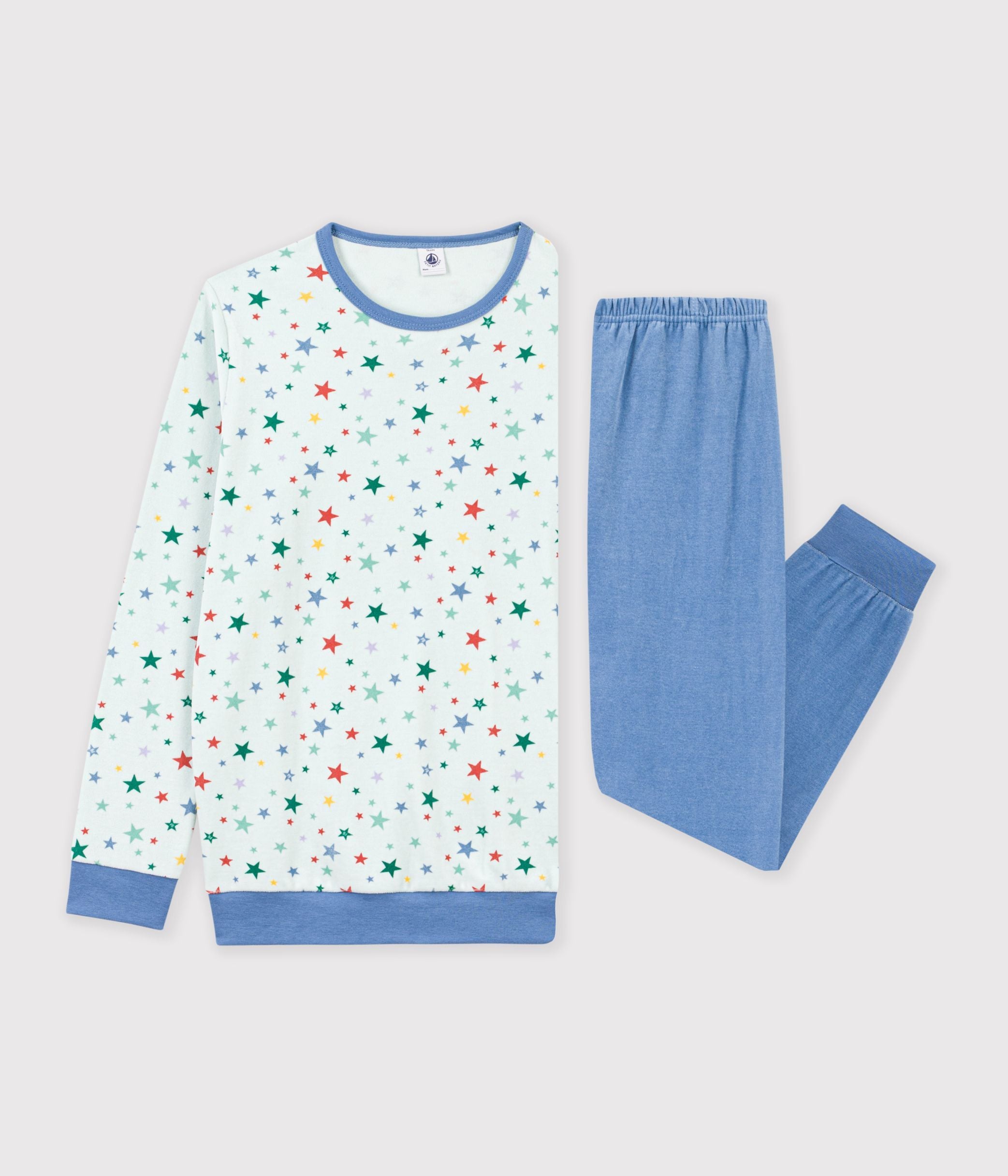 pyjama-enfant-en-velours-imprimé-étoiles