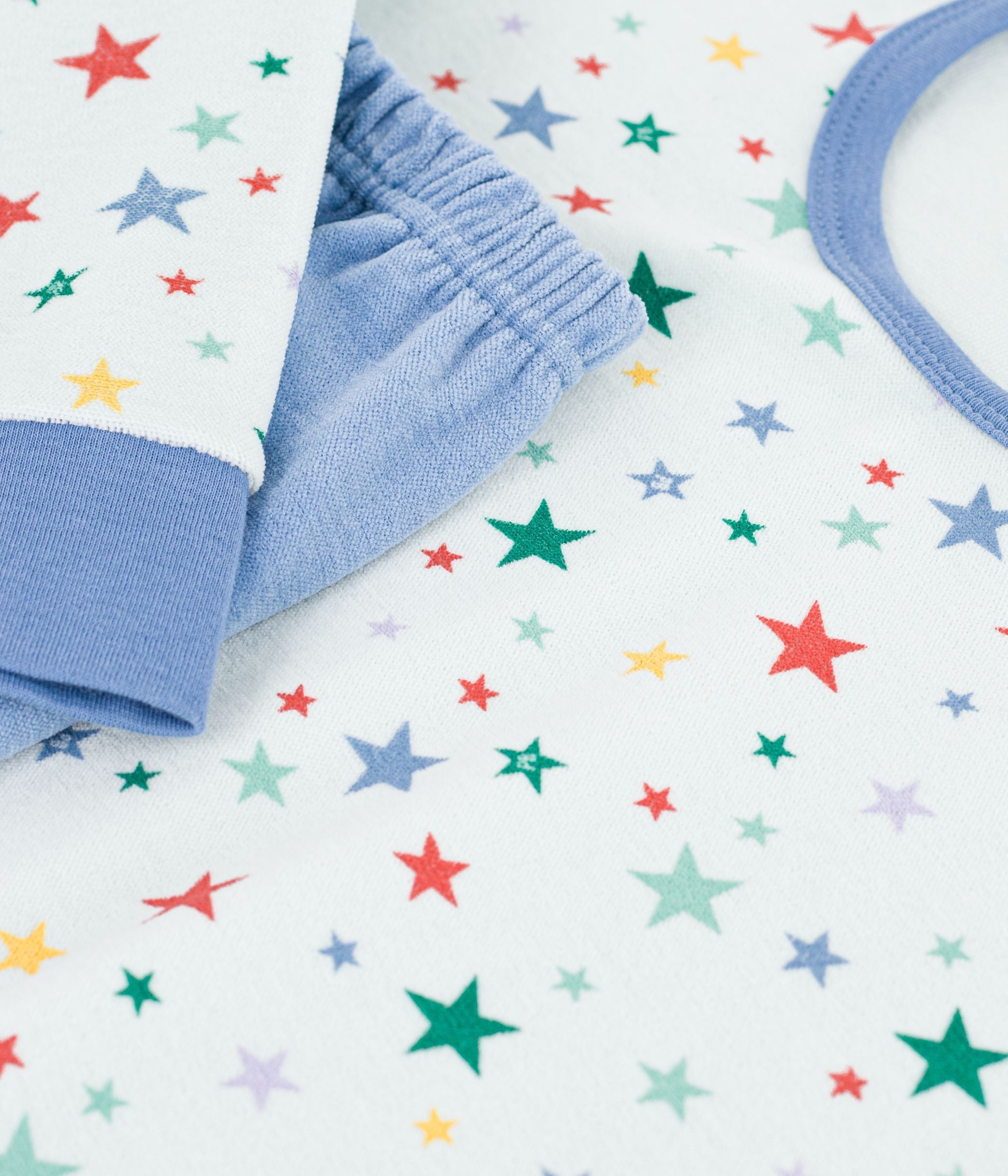 pyjama-enfant-en-velours-imprimé-étoiles