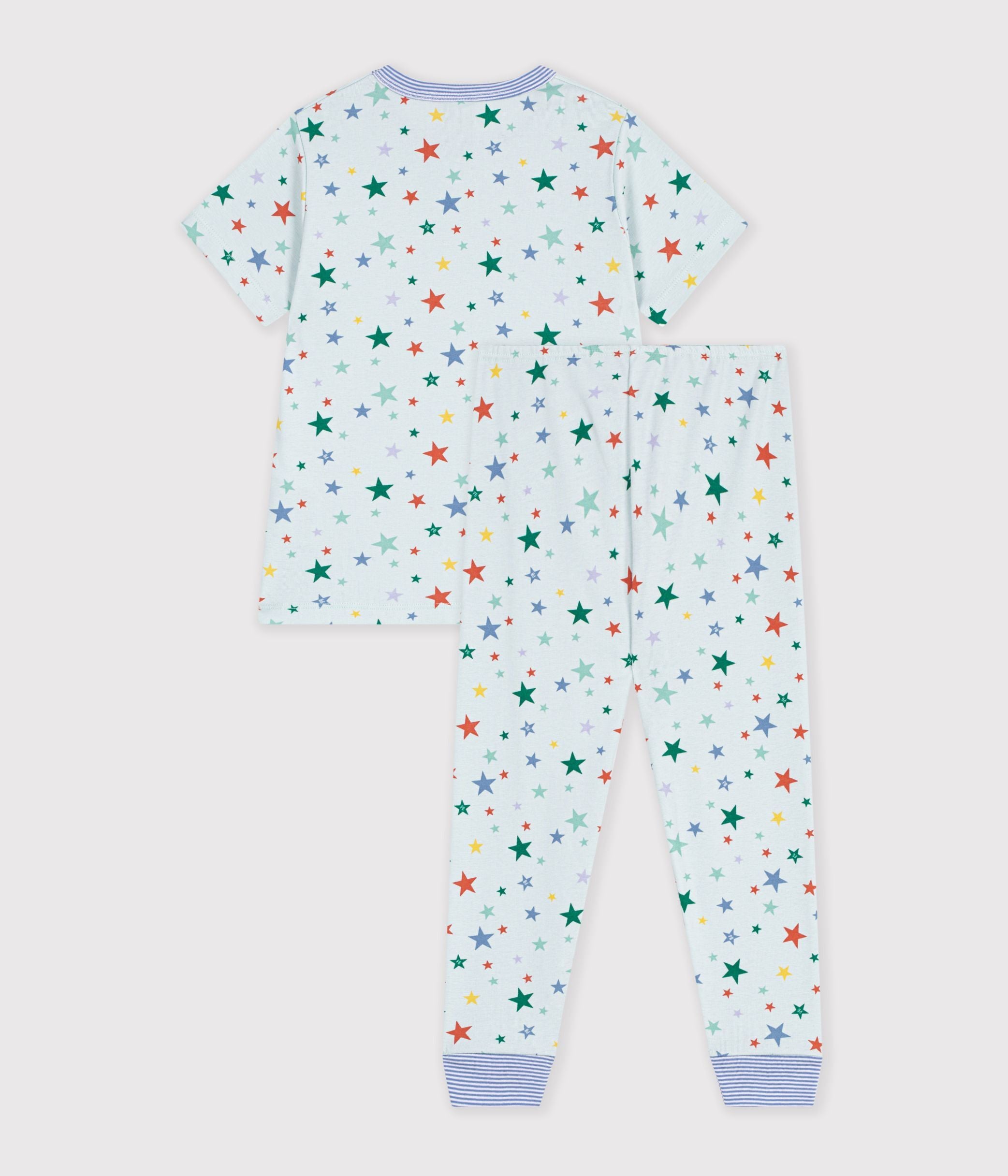 pyjama-enfant-en-coton-manches-courtes-jambes-longues-imprimé