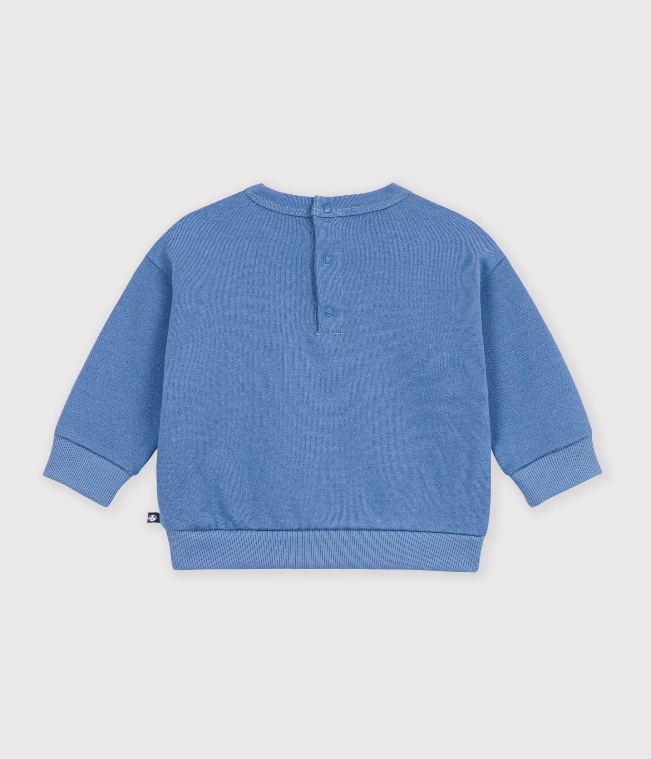 sweatshirt-bébé-en-coton-uni-et-sa-broderie
