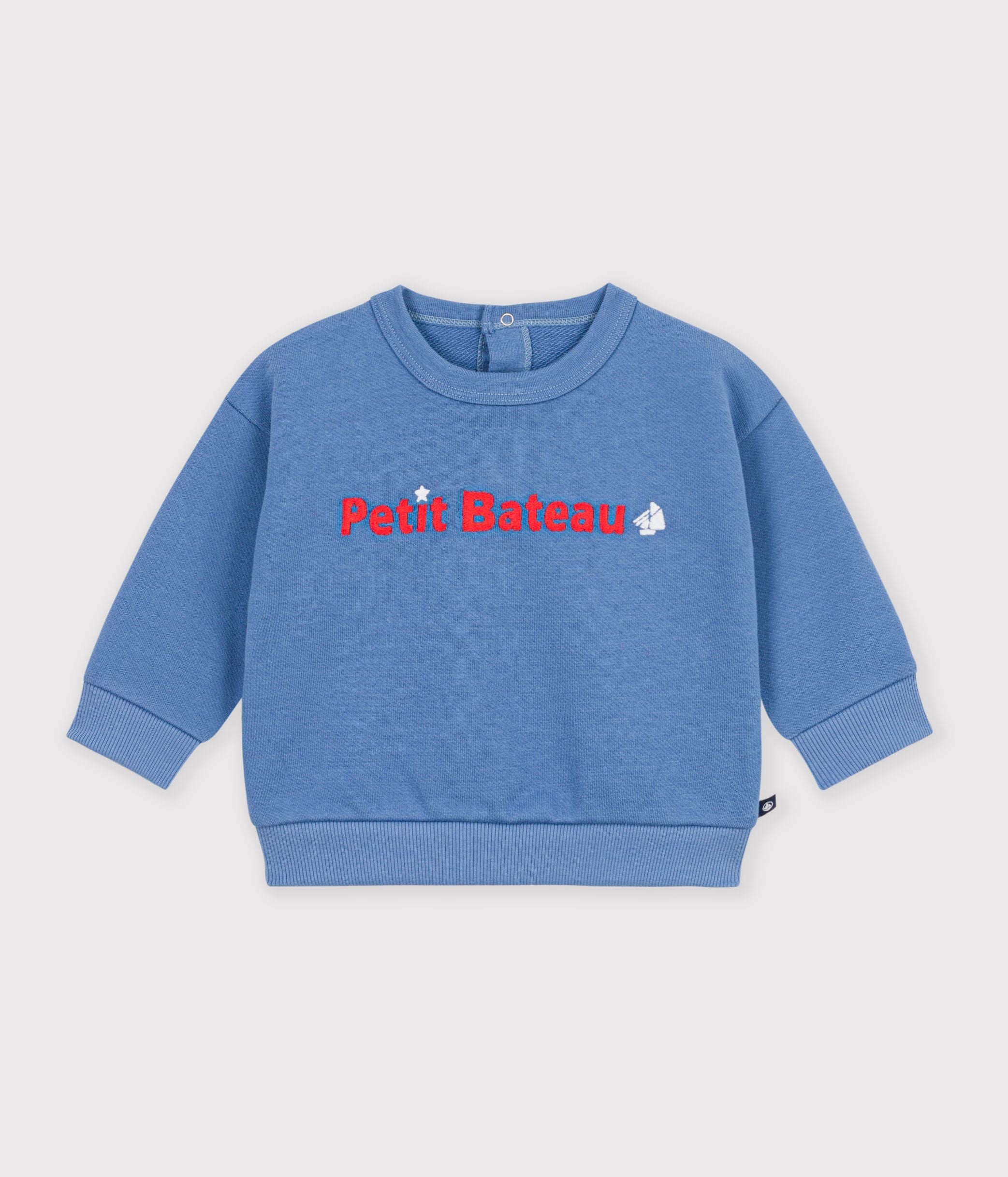 sweatshirt-bébé-en-coton-uni-et-sa-broderie