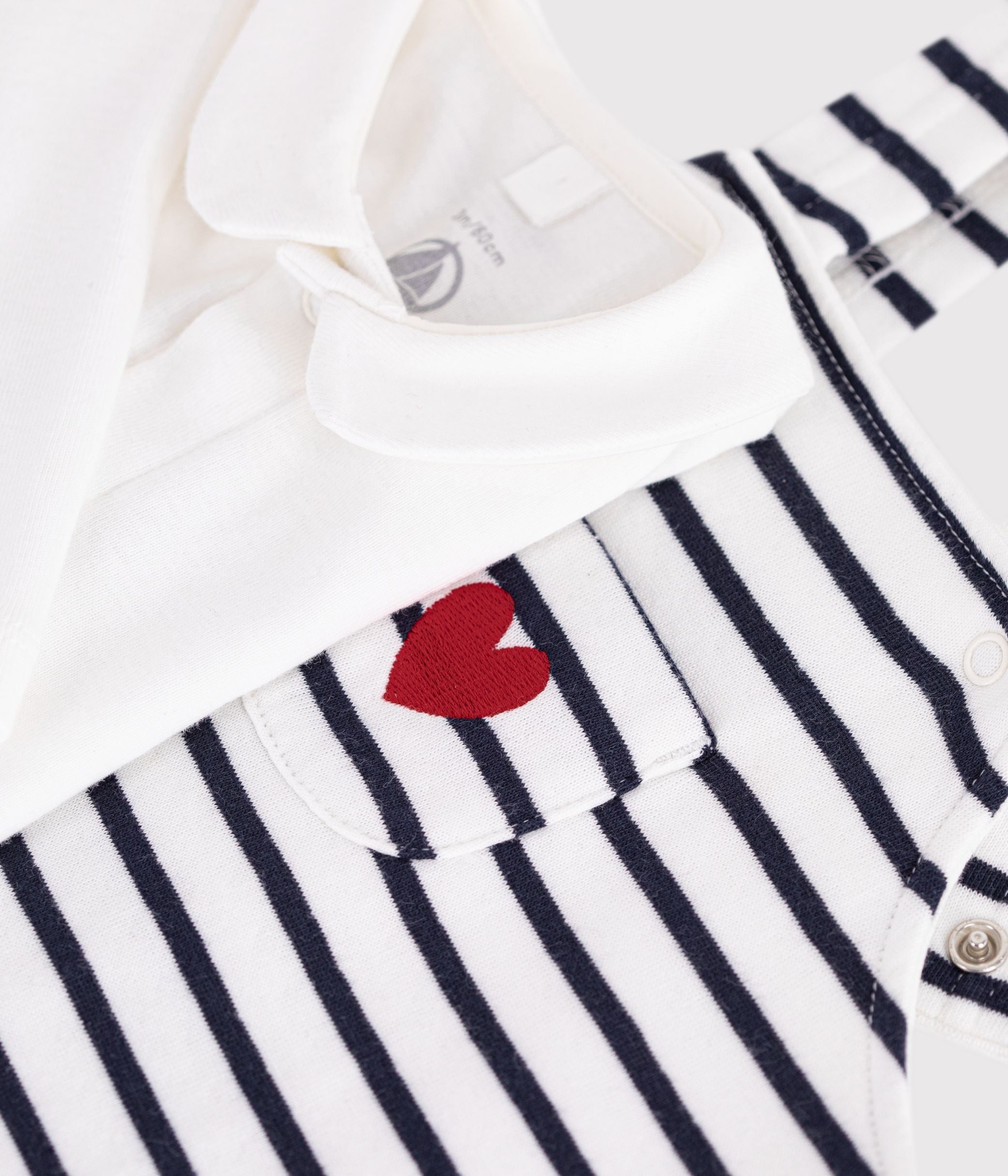ensemble-salopette-et-body-bébé-en-coton-avec-col,-à-rayures