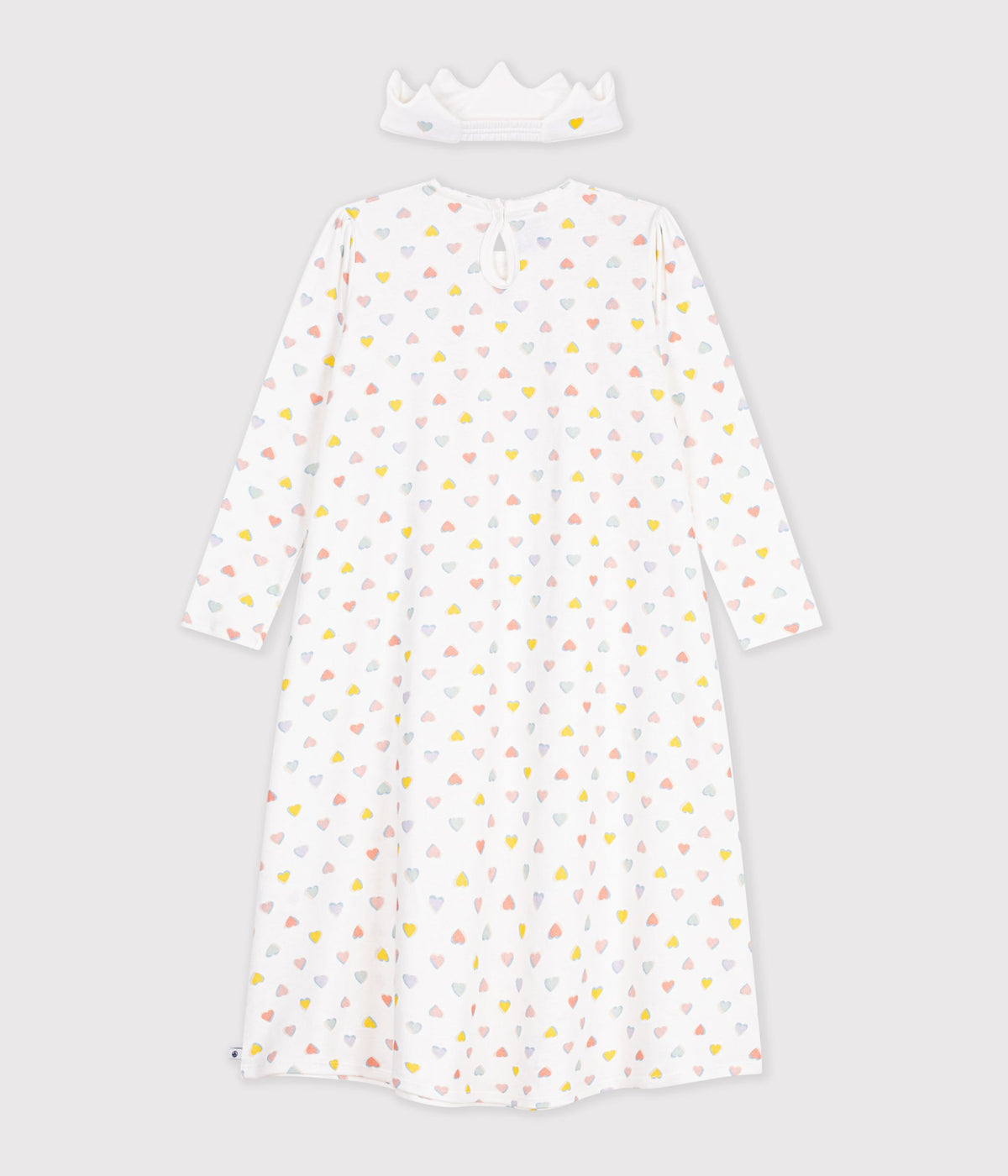 chemise-de-nuit-déguisement-princesse-et-diadème-enfant-en-coton