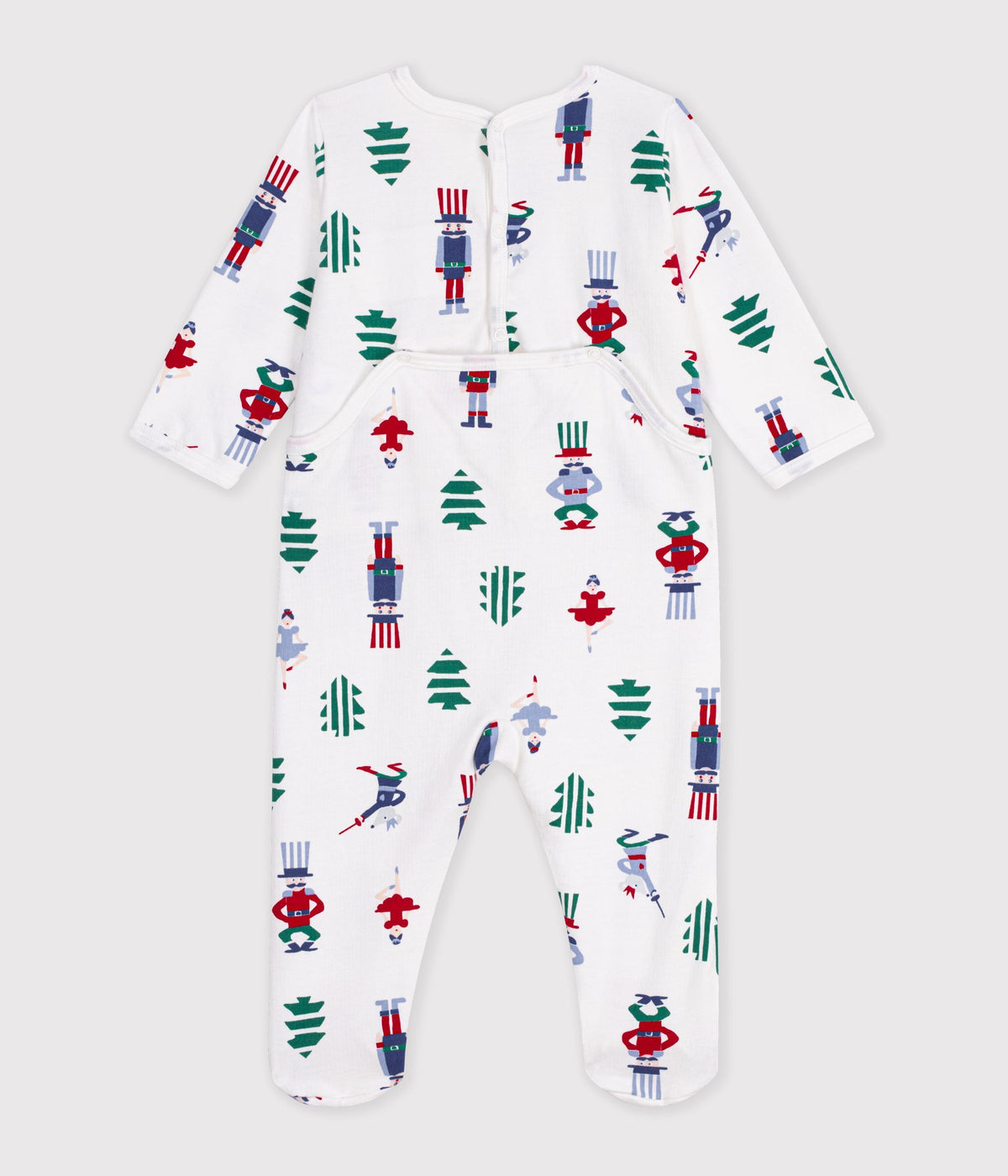 pyjama-bébé-en-molleton-ouverture-dos-imprimé-noël