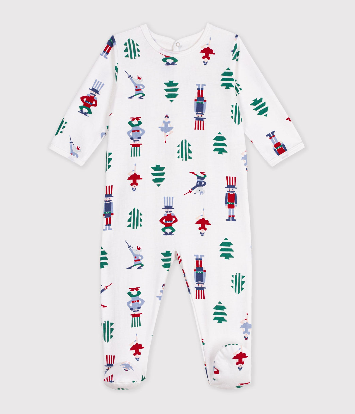 pyjama-bébé-en-molleton-ouverture-dos-imprimé-noël