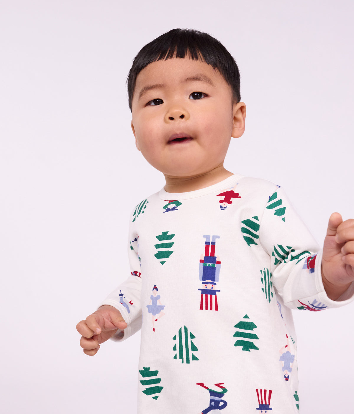 pyjama-bébé-en-molleton-ouverture-dos-imprimé-noël