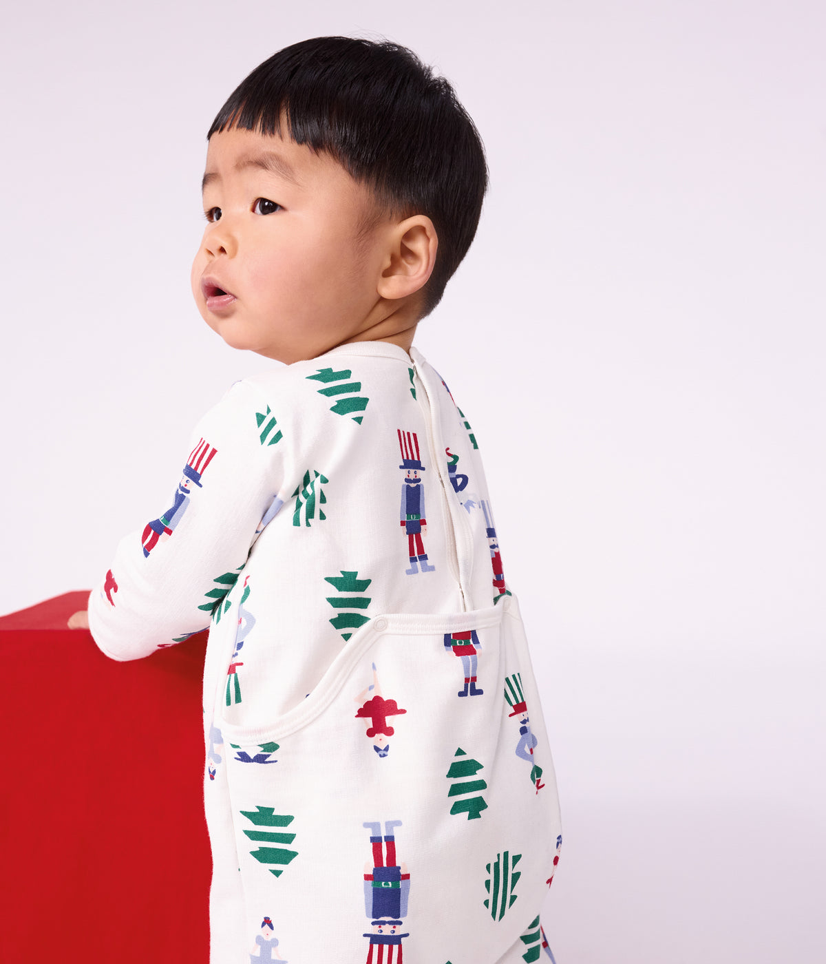 pyjama-bébé-en-molleton-ouverture-dos-imprimé-noël