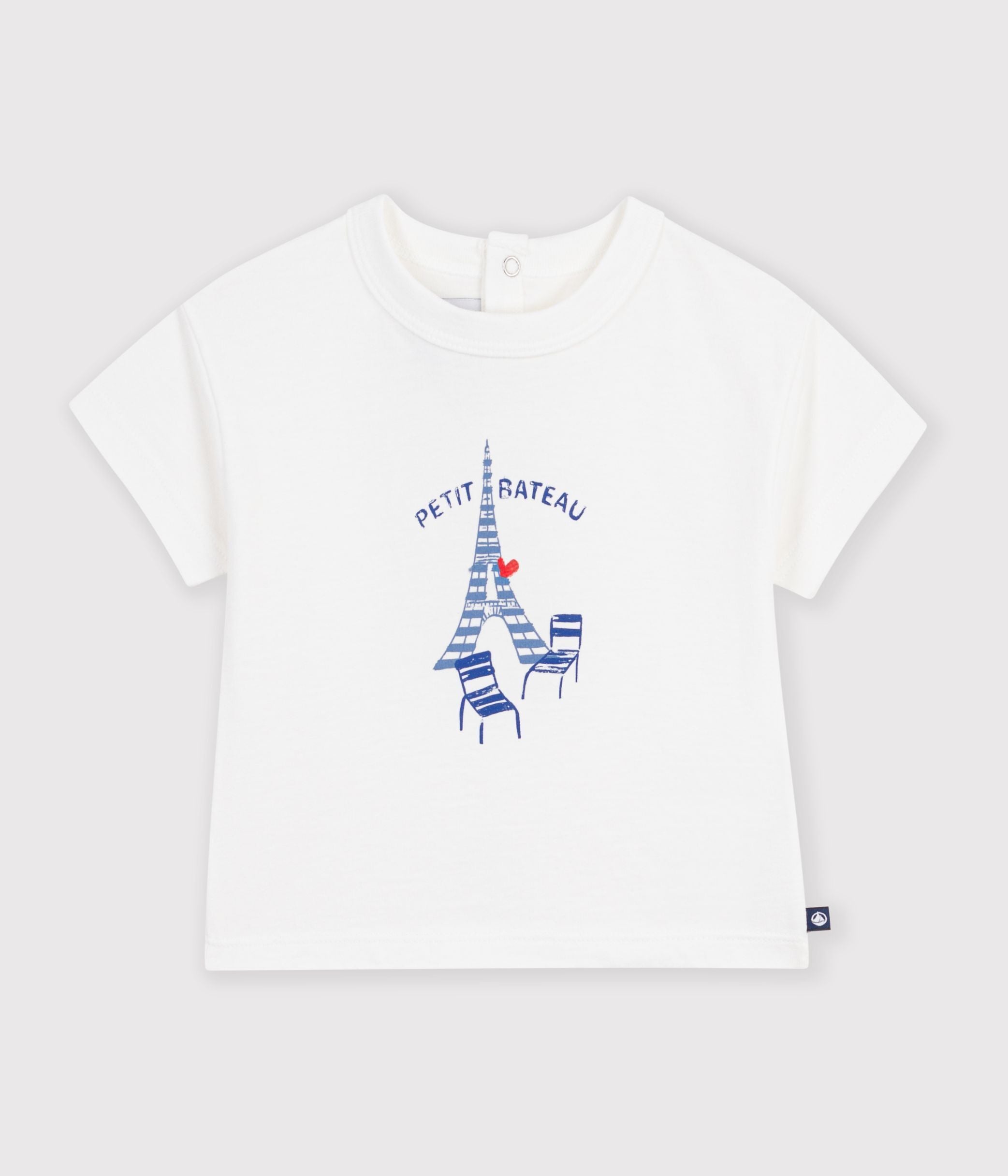 tee-shirt-bébé-en-coton-manches-courtes-uni-à-motif