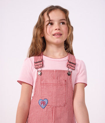 jupe-plissée-courte-enfant-en-maille-de-coton-unie