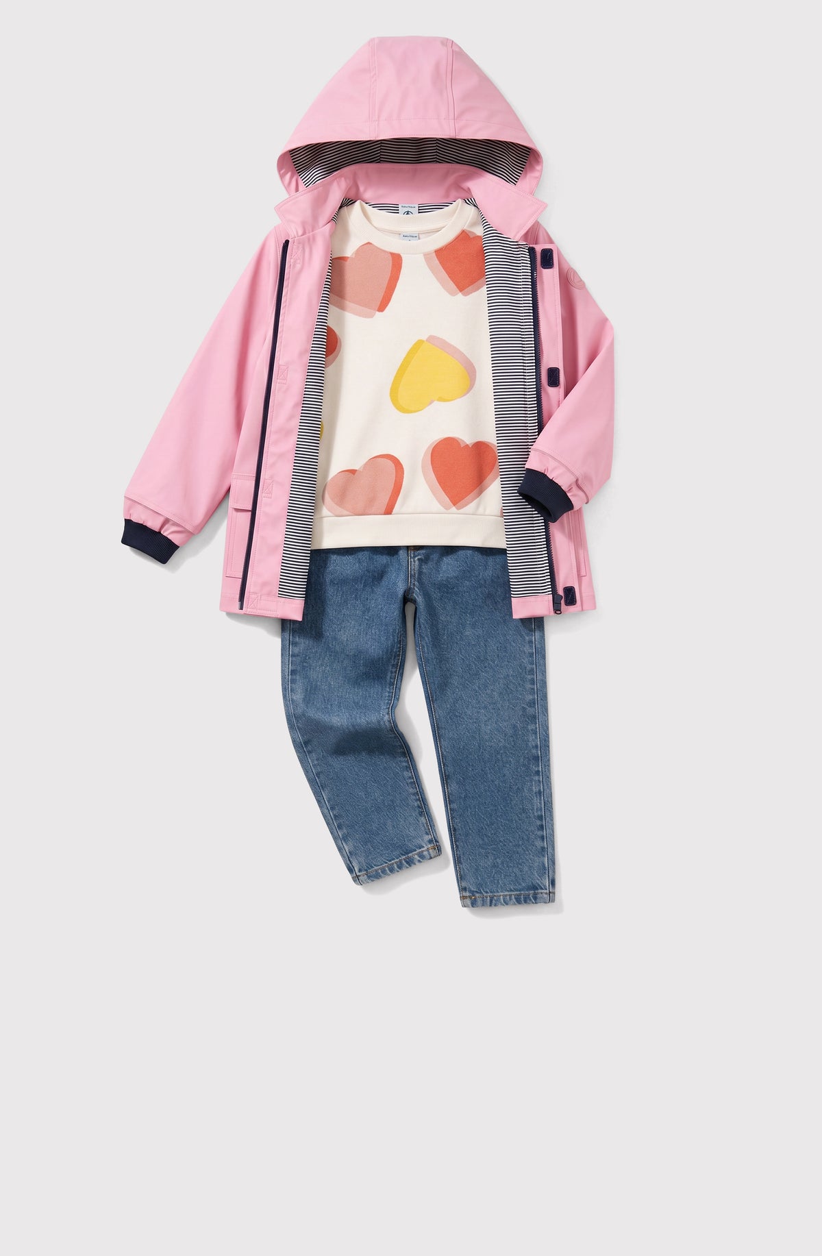 sweatshirt-enfant-en-coton-imprimé-coeurs