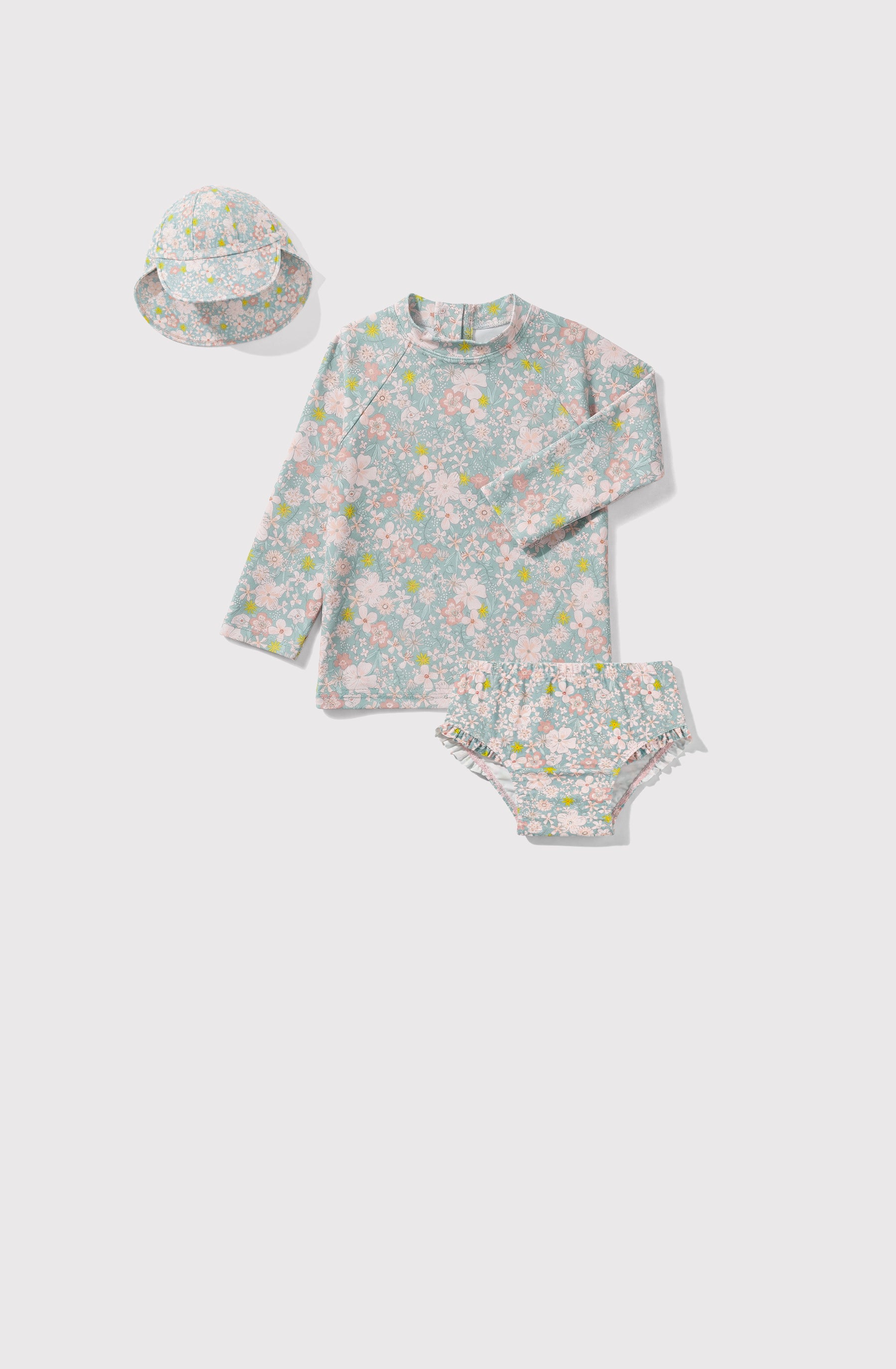 casquette-anti-uv-bébé-imprimé-fleurs